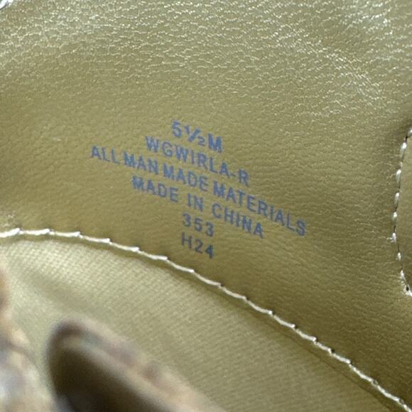 Guess Metallic Gold Ankle Boots Booties Women’s Size 5 1/2 M - Picture 10 of 10